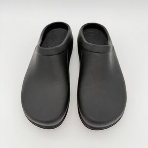 Aetrex Lynco Slide Mens Black Slip‎ Resistant Orthotic Work Clogs M9